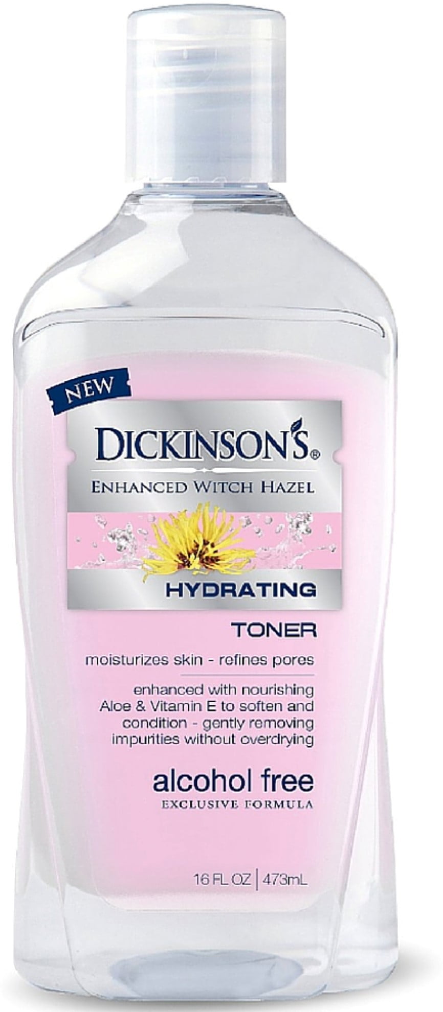 Dickinsons Enhanced Witch Hazel Alcohol Free Hydrating Toner 16 oz (Pack of 2) Satin Smooth Skin Care Lightning Lift Gel